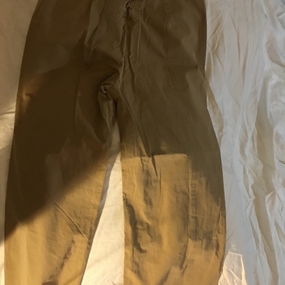 J CREW bohemian button front open , shoe string tie back pants - Picture 8 of 12